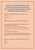 CHIA PRACTICE EXAM 2026 ACTUAL EXAM  COMPLETE 100 EXAM QUESTIONS WITH  DETAILED VERIFIED ANSWERS &lpar;100&percnt; CORRECT  ANSWERS&rpar; &sol;ALREADY GRADED A&plus;