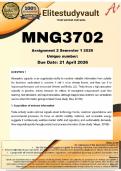 MNG3702 Assignment 2 &lpar;COMPLETE ANSWERS&rpar; Semester 1 2026 - DUE 21 April 2026
