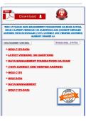 WGU C175 &sol; D426 Data Management Foundations OA Exam &vert; Actual Exam 2 &vert; 100 Questions &vert; Verified Answers with Detailed Rationales &vert; Latest A&plus;