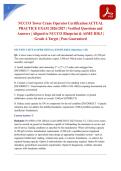 NCCCO Tower Crane Operator Certification ACTUAL PRACTICE EXAM 2026&sol;2027 &vert; Verified Questions and Answers &vert; Aligned to NCCCO Blueprint & ASME B30&period;3 &vert; Grade A Target &vert; Pass Guaranteed