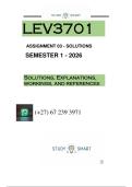 LEV3701 - ASSIGNMENT 3 SOLUTIONS &lpar; SEMESTER 1 - 2026 &rpar;