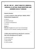 NR 325 - NR 341 &ndash; ADULT HEALTH II &lpar;MEDICAL-SURGICAL II&rpar; ACTUAL EXAM