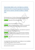 PESTICIDE DPR LAWS AND REGULATIONS EXAM ACTUAL Exam Preparation for Questions and Correct Answers Already Graded A&plus; Brand New