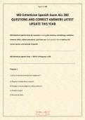 MD Esthetician Spanish Exam ALL 200 QUESTIONS AND CORRECT ANSWERS LATEST UPDATE THIS YEAR