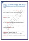 CUSECO Exam 4 Questions and Correctly Well-Defined Answers 100-Guaranteed Pass&period;