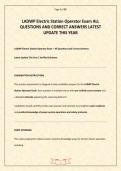 LADWP Electric Station Operator Exam ALL QUESTIONS AND CORRECT ANSWERS LATEST UPDATE THIS YEAR