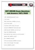 DOT NRCME Exam Questions and Answers 100&percnt; PASS