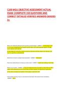 C100 WGU OBJECTIVE ASSESSMENT ACTUAL  EXAM &vert;COMPLETE 150 QUESTIONS AND  CORRECT DETAILED VERIFIED ANSWERS GRADED  A&plus; 