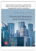 Solution Manual For Financial Markets and Institutions 8th Edition by Anthony Saunders &comma; Marcia Millon Cornett &comma; Otgo Erhemjamts ISBN 1260772403 978-1260772401&period;