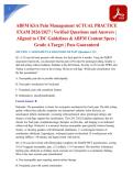 ABFM KSA Pain Management ACTUAL PRACTICE EXAM 2026&sol;2027 &vert; Verified Questions and Answers &vert; Aligned to CDC Guidelines & ABFM Content Specs &vert; Grade A Target &vert; Pass Guaranteed