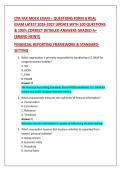 CPA FAR MOCK EXAM &ndash; QUESTIONS FORM A REAL  EXAM LATEST 2026-2027 UPDATE WITH 100 QUESTIONS  & 100&percnt; CORRECT DETAILED ANSWERS GRADED A&plus;  &lpar;BRAND NEW&excl;&excl;&rpar;   FINANCIAL REPORTING FRAMEWORK & STANDARD SETTING