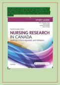 Test Bank for Nursing Research in Canada &lpar;4th Edition&rpar; &ndash; Complete Questions and Answers &vert; Mina Singh&comma; Cherylyn Cameron&comma; Geri LoBiondo-Wood & Judith Haber  