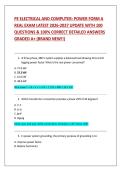 PE ELECTRICAL AND COMPUTER&colon; POWER FORM A  REAL EXAM LATEST 2026-2027 UPDATE WITH 100  QUESTIONS & 100&percnt; CORRECT DETAILED ANSWERS  GRADED A&plus; &lpar;BRAND NEW&excl;&excl;&rpar; 