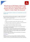 Microsoft Azure AZ-305 Solutions Architect Expert ACTUAL PRACTICE EXAM 2026&sol;2027 &vert; Verified Questions and Answers &vert; Aligned to Microsoft Exam Objectives &vert; Grade A Target &vert; Pass Guaranteed