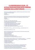 CA JURISPRUDENCE EXAM &ndash; PT ACTUAL EXAM QUESTIONS WITH VERIFIED ANSWERS 2026 LATEST UPDATE  