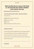 &lpar;NAEC&rpar; Qualified Elevator Inspector &lpar;QEI&rpar; EXAM ALL 350 QUESTIONS AND CORRECT ANSWERS LATEST UPDATE THIS YEAR