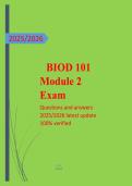 BIOD 101 Module 2 Exam 2026