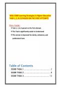 WGU D389 Learning Strategies in Higher Education TASK 1&comma; 2&comma; & 3 &lpar;PASSED ON THE FIRST ATTEMPT&rpar;&period;pdf