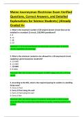 Maine Journeyman Electrician Exam Verified  Questions&comma; Correct Answers&comma; and Detailed  Explanations for Science Students&vert;&vert;Already  Graded A&plus; 