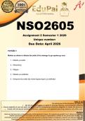 NSO2605 Asaenemente 2 &lpar;COMPLETE ANSWERS&rpar; Semester 1 2026 - DUE 2 April 2026