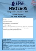 NSO2605 Assignment 1 &lpar;ANSWERS&rpar; Semester 1 2026 - DISTINCTION GUARANTEED