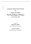 Instructor&rsquo;s Manual with Test Bank for Margaret W&period; Matlin&rsquo;s The Psychology of Women Seventh Edition