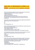 2026 HEALTH INSURANCE FLORIDA 2-40  EXAM 1 QUESTIONS WITH VERIFIED ANSWERS
