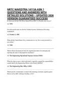NRTC NAVEDTRA 14113A ASN 1 QUESTIONS AND ANSWERS WITH DETAILED SOLUTIONS &ndash; UPDATED 2026 VERSION GUARANTEED SUCCESS