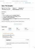 Quiz on The Gospels - BIBL104 Survey of Old & New Testament &lpar;B62&rpar; &vert; Actual Latest 2026 Test &vert; Verified Solutions