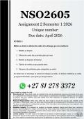 NSO2605 Assignment 2 &lpar;COMPLETE ANSWERS&rpar; Semester 1 2026 - DUE April 2026
