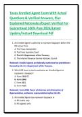 Texas Enrolled Agent Exam With Actual Questions & Verified Answers&comma; Plus Explained Rationales&sol;Expert Verified For Guaranteed 100&percnt; Pass 2026&sol;Latest Update&sol;Instant Download Pdf