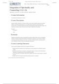 COUC 506 - Integrating Spirituality into Counseling Practices &vert; Actual Latest 2026 Test &vert; Verified Solutions
