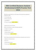 IIBA Certified Business Analysis Professional &lpar;CBAP&rpar; Practice Test 2026