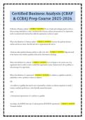 Certified Business Analysis &lpar;CBAP & CCBA&rpar; Prep Course 2025-2026