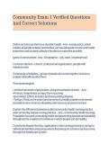 Community Exam 1 Verified Questions And Correct Solutions