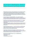 On The Path To Health Equity- Chapter 3 Verified Questions And Correct Answers