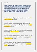 SAGE INTACCT IMPLEMENTATION EXAM NEWEST  2026 ACTUAL EXAM QUESTIONS AND CORRECT  DETAILED ANSWERS &lpar;VERIFIED ANSWERS&rpar; ALL  ANSWERED &lbrace;70 Q & A&rcub; ALREADY GRADED A&plus; &vert;  BRAND NEW&excl; &vert; 100&percnt; GUARANTEED PASS