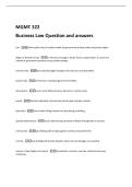 MGMT 322   Business Law Question and answers 