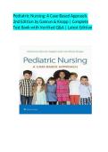 Test Bank for Pediatric Nursing&colon; A Case‑Based Approach 2nd Edition 2026&sol;2027 &ndash; Catherine Gannon Tagher & Lisa Knapp &ndash; Complete Chapters 1‑34 Verified Q&A Exam Resource