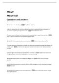 MGMT   MGMT 482  Question and answers 