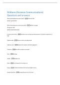Midterm &lpar;Business Communications&rpar;  Questions and answers