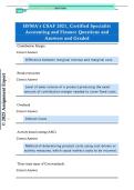 HFMA's CSAF 2021&comma; Certified Specialist Accounting and Finance Questions and Answers and Graded 