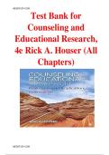 Test Bank for  Counseling and  Educational Research&comma;  4th edition Rick A&period; Houser &lpar;All  Chapters&rpar;