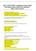 HCCA CHC&sol;CHPC Compliance Exam Study  Test bank &lpar;Latest 2026&sol;2027 Release&rpar; &ndash;  Q&A &vert;100&percnt; correct 