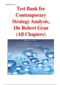 Test Bank for  Contemporary  Strategy Analysis&comma;  10th edition Robert Gran  &lpar;All Chapters&rpar;