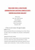 WGU D580 TASK 2 &vert; HEALTHCARE ADMINISTRATION CAPSTONE COMPLETE WITH VERIFIED SOLUTIONS 2026&sol;2027
