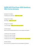 NURS 5433 Final Exam 2026 Questions With Correct Answers 