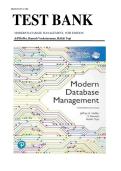 TEST BANK  MODERN DATABASE MANAGEMENT&comma; 13TH EDITION  Jeff Hoffer&comma; Ramesh Venkataraman&comma; Heikki Topi &vert;&vert;A&plus;