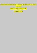 Solutions Manual and Test Bank for Community Health Nursing&colon; A Canadian Perspective &lpar;5th Edition&rpar; &ndash; Stamler &vert; Chapters 1&ndash;33 Complete Exam Questions and Answers
