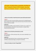 C790 WGU FOUNDATIONS IN NURSING INFORMATICS Exam Preparation Newest With Complete Questions And Correct Detailed -Answer-&colon; s&vert; Brand New Version